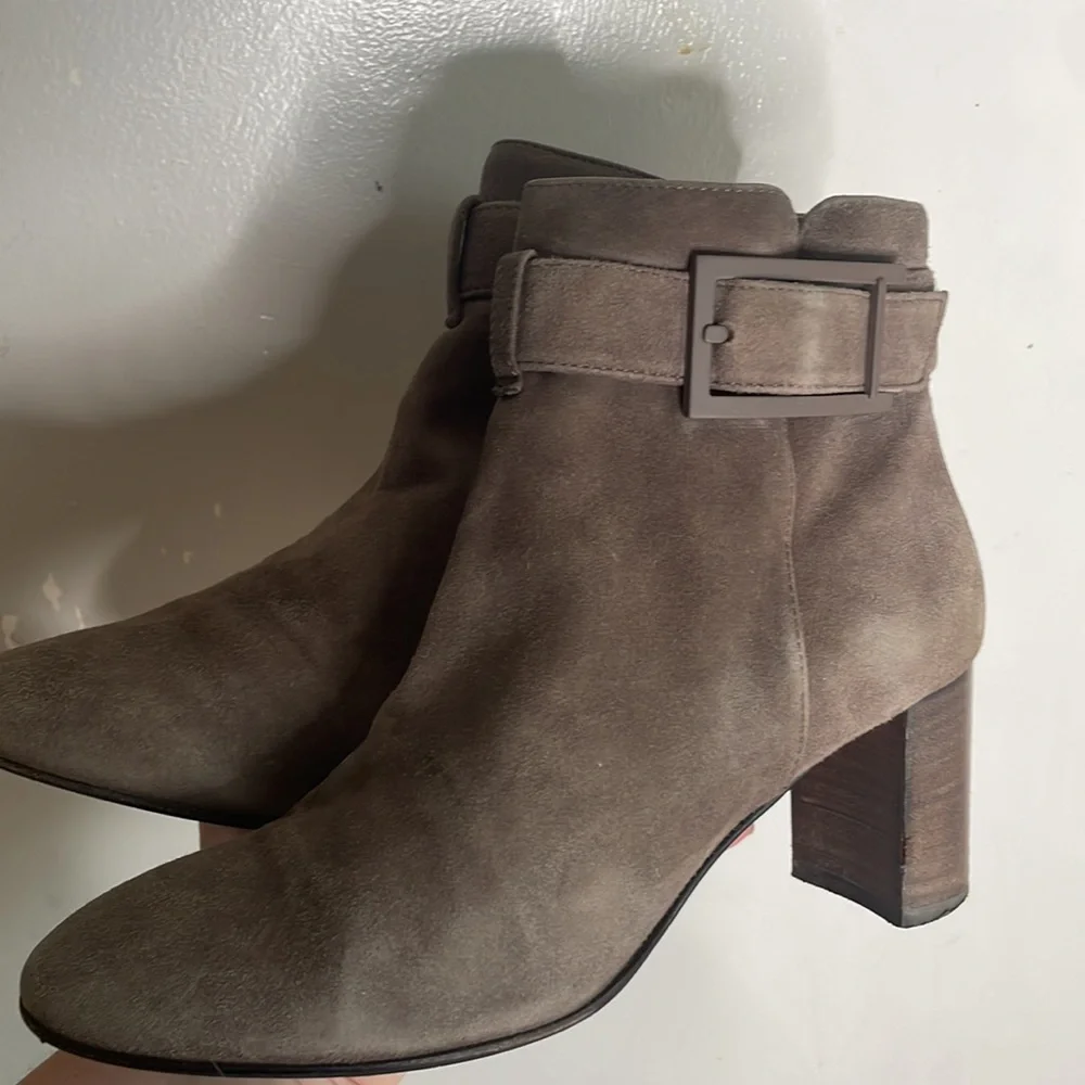 Aquatalia Vanie Weatherproof Ankle Boot in Taupe Size 7‎